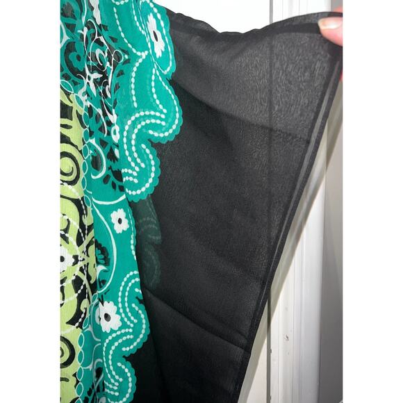 NWT Chico’s Betty Peri Poncho Green Kimono L XL - Picture 3 of 5